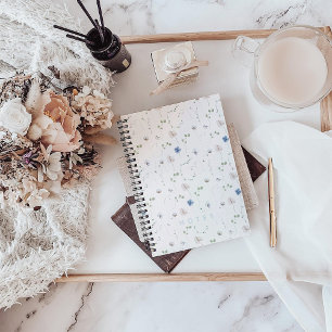 Watercolor Delicate Wildflower Notebook