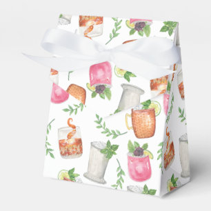 Watercolor Derby Day Mint Julep Drinks Favor Box