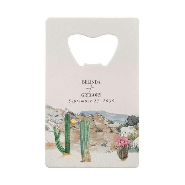 Watercolor Desert Cactus Boho Wedding Favor (Devant)
