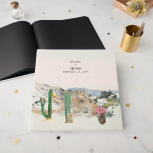 Watercolor Desert Cactus Boho Wedding Guest Book