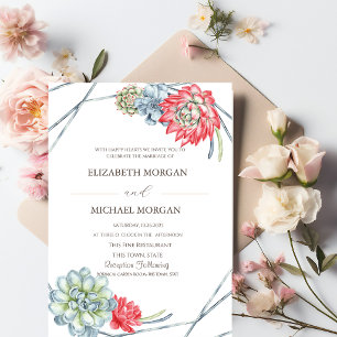 Watercolor Desert Cactus Invitation