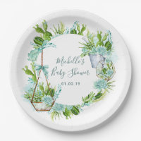 Watercolor Desert Cactus Succulents Baby Shower