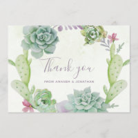 Watercolor Desert Cactus Succulents Mariages Merci