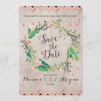 Watercolor Desert Cactus Wedding Save the Dates Save The Date