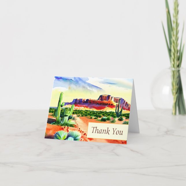 Watercolor desert customizable card (Front)