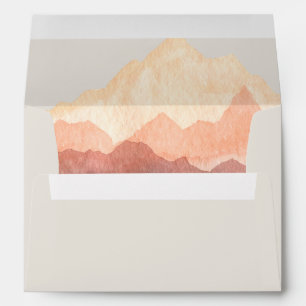 Watercolor Desert Mountain Return Address Envelope