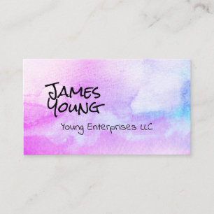 watercolor design custom business card