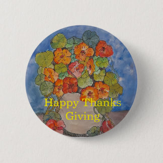 WaterColor design for thanks giving 2 Inch Round Button