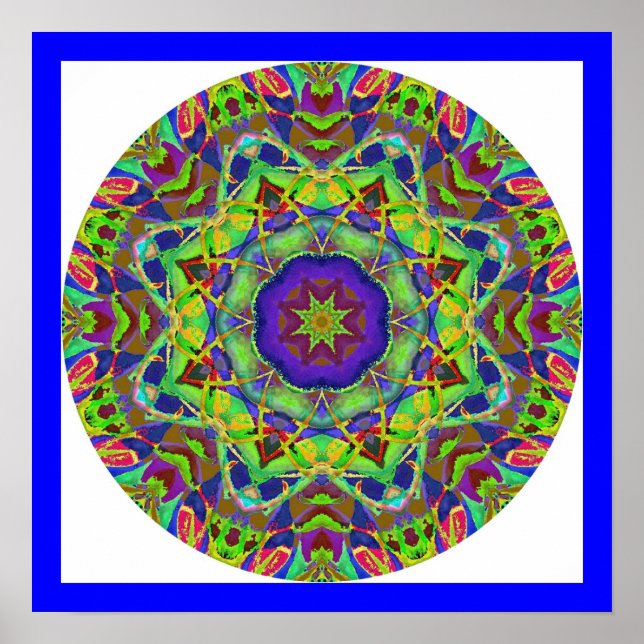 Watercolor Design Mandala Poster.3 Poster (Front)