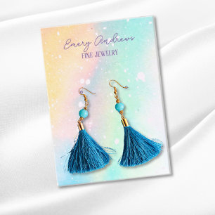 Watercolor Designer Jewellery Earring Holder Displ Business Card