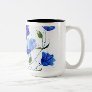 Watercolor Designer Mug - Beautiful Vibrant Blues
