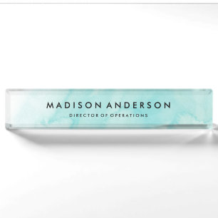 Watercolor Desk Name Plate