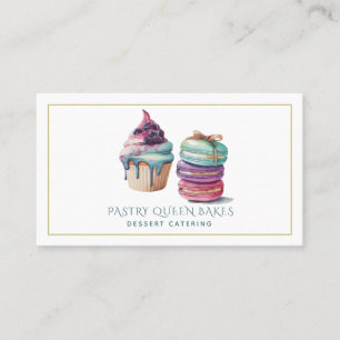 Watercolor Desserts Bakery Baker Dessert Catering Business Card