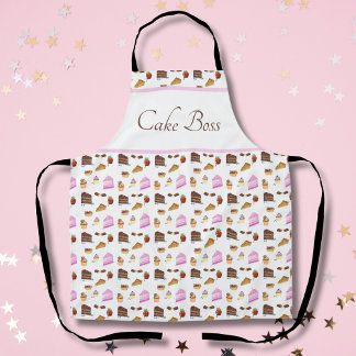 Watercolor Desserts Cake Boss Apron