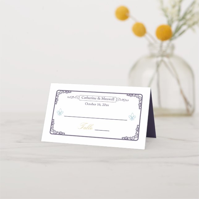 Watercolor Destination: New Orleans Place Card (Front)