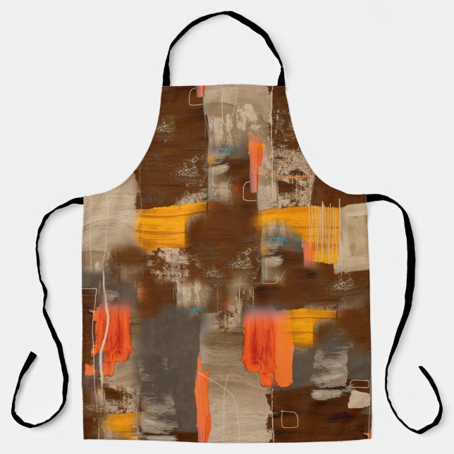 watercolor digital background pattern on backgroun apron (Front)