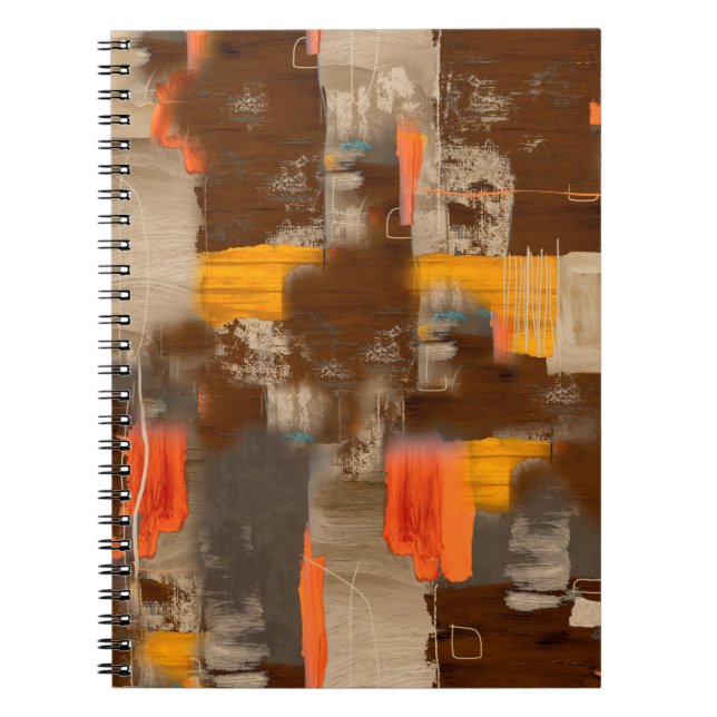 watercolor digital background pattern on backgroun notebook (Front)