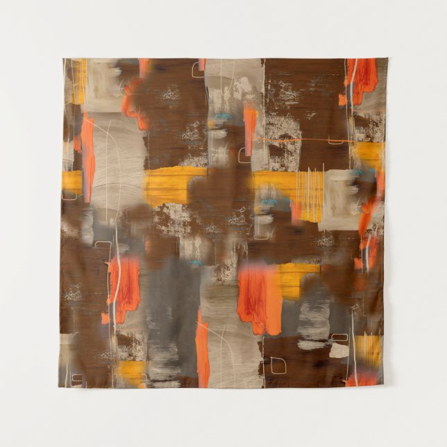 watercolor digital background pattern on backgroun tapestry (Front)