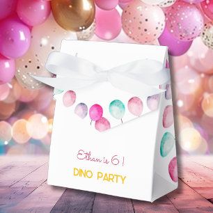 Watercolor Dino party kids birthday  Favor Box