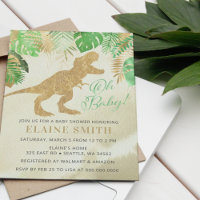 Watercolor Dinosaur Gender Neutral Baby Shower