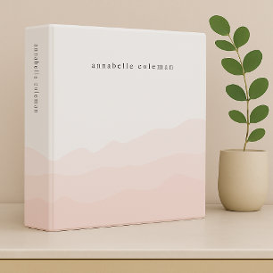 Watercolor Dip Dye Blush Pink Feminine Ombre Binder