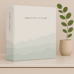 Watercolor Dip Dye Sage Green Ombre Elegant Binder<br><div class="desc">A watercolor dip dye binder design featuring a classic typography and a 3 layer ombre in a dip dye watercolor style in sage green. The monogram name can easily be personalized to create a unique custom stationery design especially for you!</div>