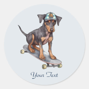 Watercolor Doberman Pinscher Sticker