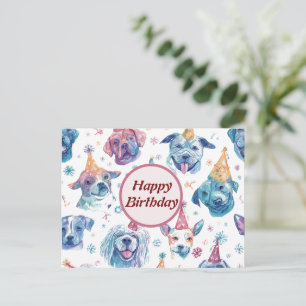 Watercolor Dog Birthday Greeting – Magical Card