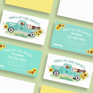 Watercolor Dog Breeds Pet Groomer Business Owner Card