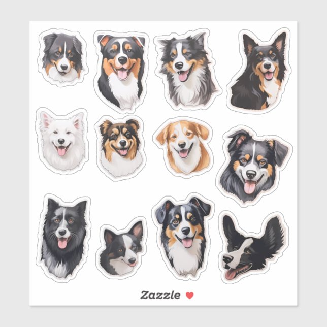 Watercolor Dog Scrapbook Stationery (Sheet)