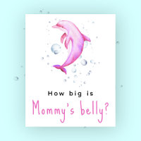 Watercolor dolphin - How big is Mommy's belly