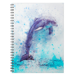 Watercolor Dolphin Notebook
