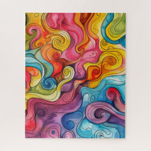 Watercolor Doodle Puzzle