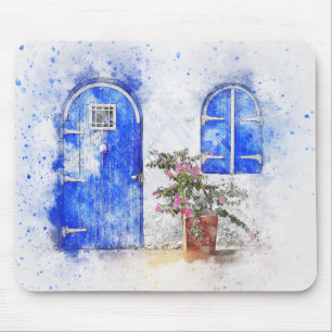 Watercolor Door Mouse Pad