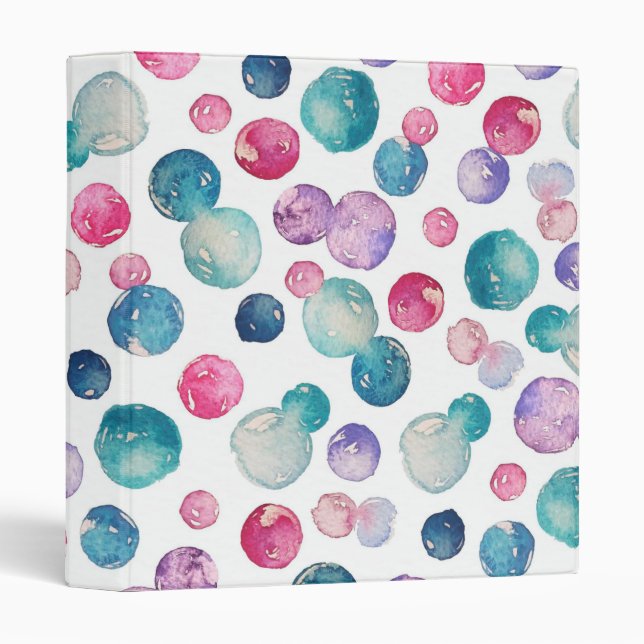 Watercolor Dots Binder (Front/Spine)