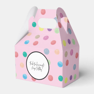 Watercolor Dots Hand Painted Colourful Pattern Favor Box