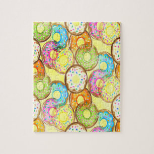 Watercolor Doughnut Jigsaw Puzzle