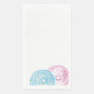 Watercolor Doughnuts Hand Painted Patterned Baby Napkin