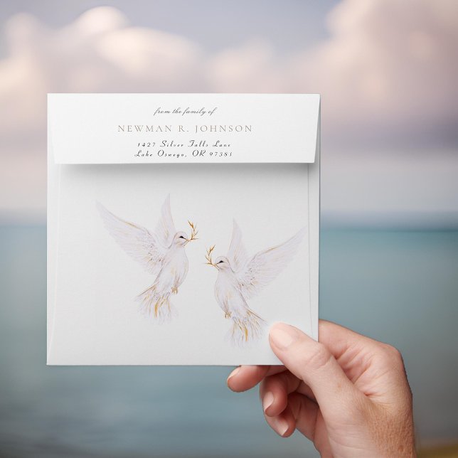 Watercolor Dove From the Family Of Funeral Envelope (Creator Uploaded)