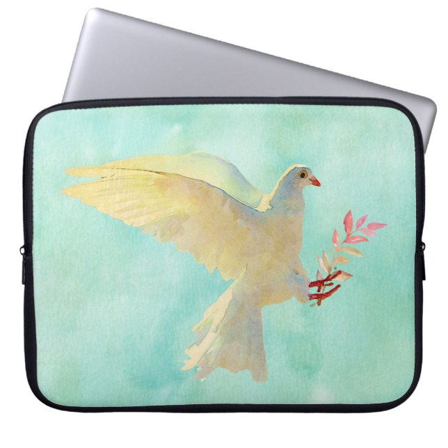 Watercolor Dove  Laptop Sleeve (Front)