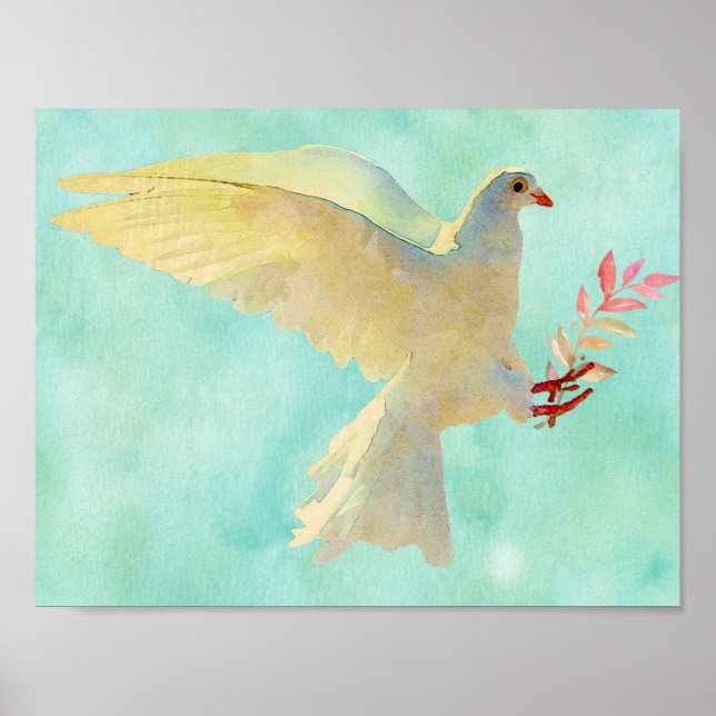 Watercolor Dove Poster (Front)