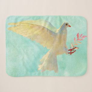 Watercolor Dove  Sherpa Blanket