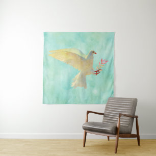 Watercolor Dove  Tapestry