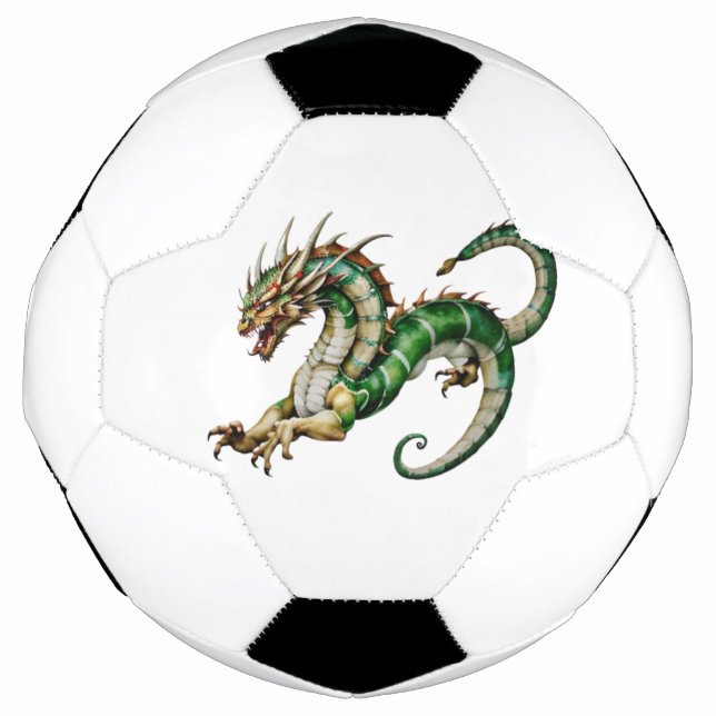 "Watercolor Dragon Majesty" Soccer Ball (Front)