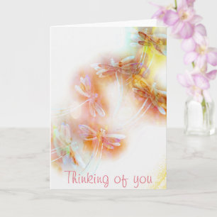 Watercolor dragonflies card