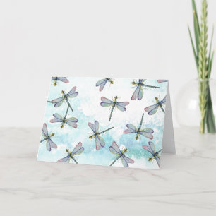 Watercolor Dragonflies Card