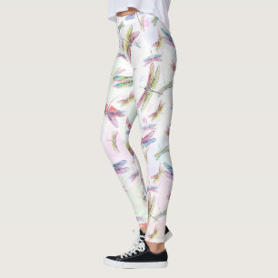 Watercolor Dragonflies Legging