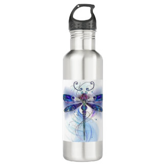 watercolor dragonfly art 710 ml water bottle