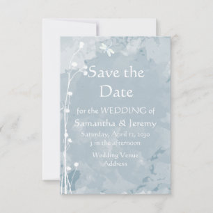 Watercolor Dragonfly Blue Green Save the Date