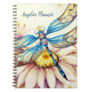 Watercolor Dragonfly, Personalize Notebook